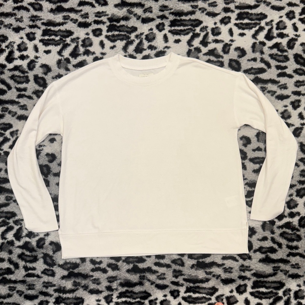 Lucky Brand Women's White Crewneck Sweater
